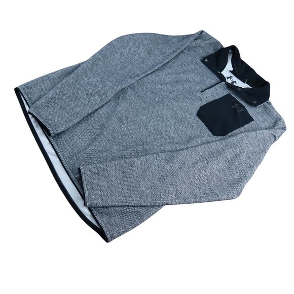 Under Armor Gray Fleece Pullover Sweater Jacket L - Picture 1 of 5